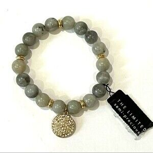 NWT The Limited Semi Precious Beaded Stretch Bracelet